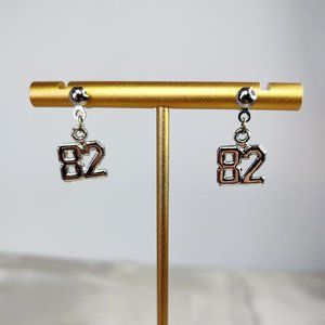 Vintage 80's Class of 1982 Pierced Earrings Silver tone 82